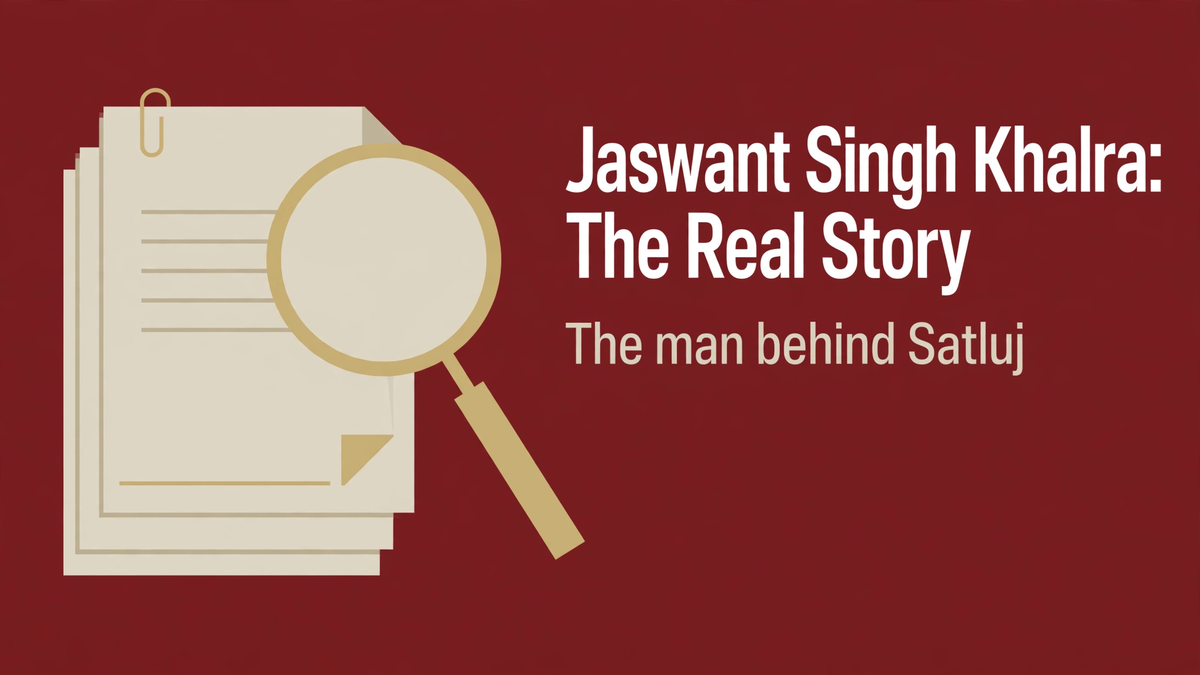 Jaswant Singh Khalra: The Real Story Behind Satluj